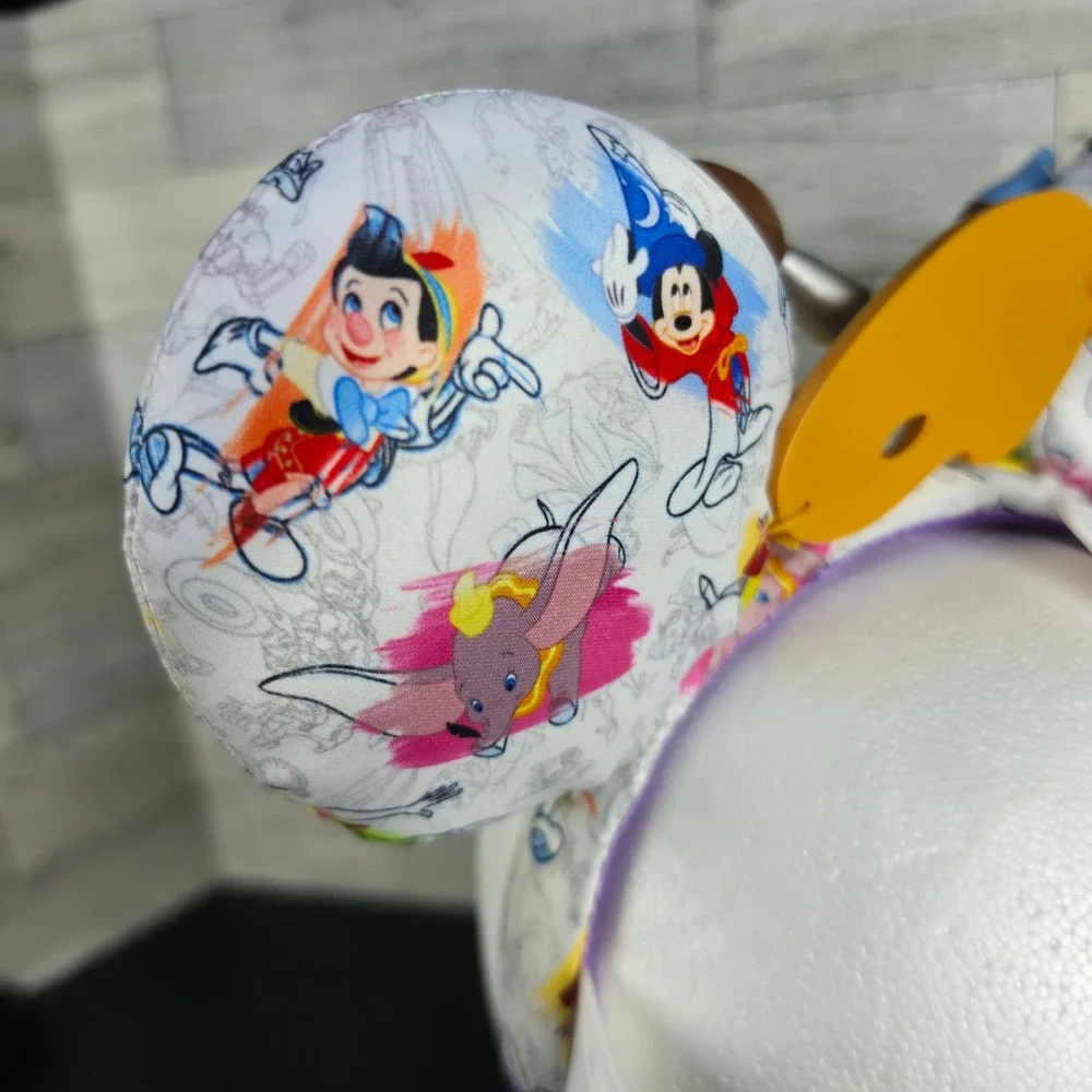 Disney Parks Artist Series Minnie Mouse Ear Headband Palette Paintbrush NWT